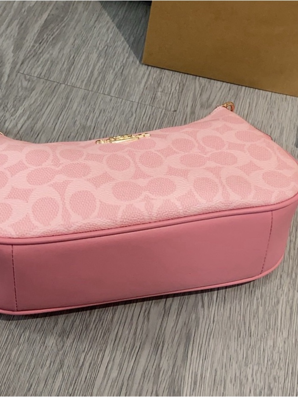 NWT Coach Teri Shoulder Bag In Signature Canvas With Charms Powder Pink - Picture 8 of 9